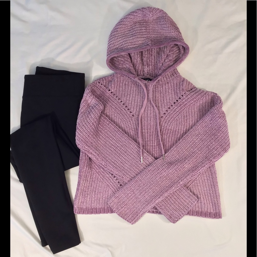 derek heart mid sweater light purple